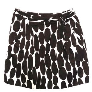 Ann Taylor Brown and White Summer Skirt